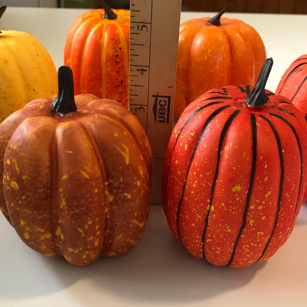 Decorative Foam Mini Pumpkins - lot of 6